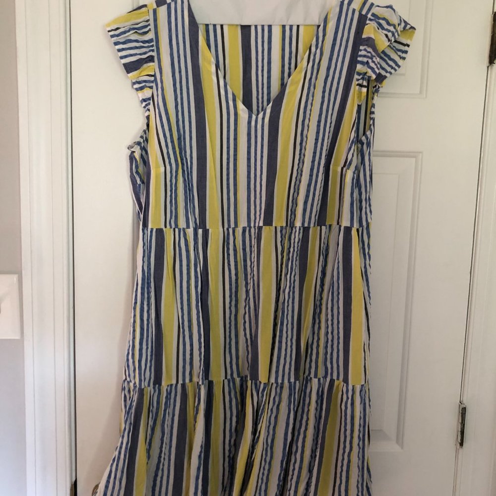 Loft Striped Cotton Dress